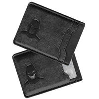 Sleek Leather Card Holder with Superhero Gift