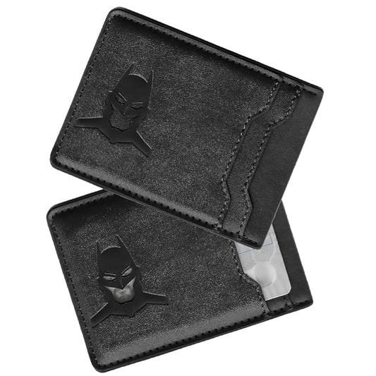 Sleek Leather Card Holder with Superhero Gift