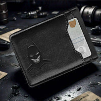 Sleek Leather Card Holder with Superhero Gift