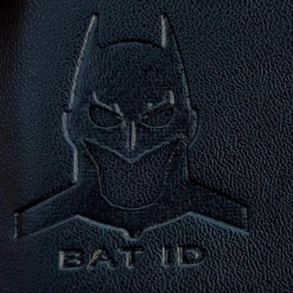 Sleek Leather Card Holder with Superhero Gift