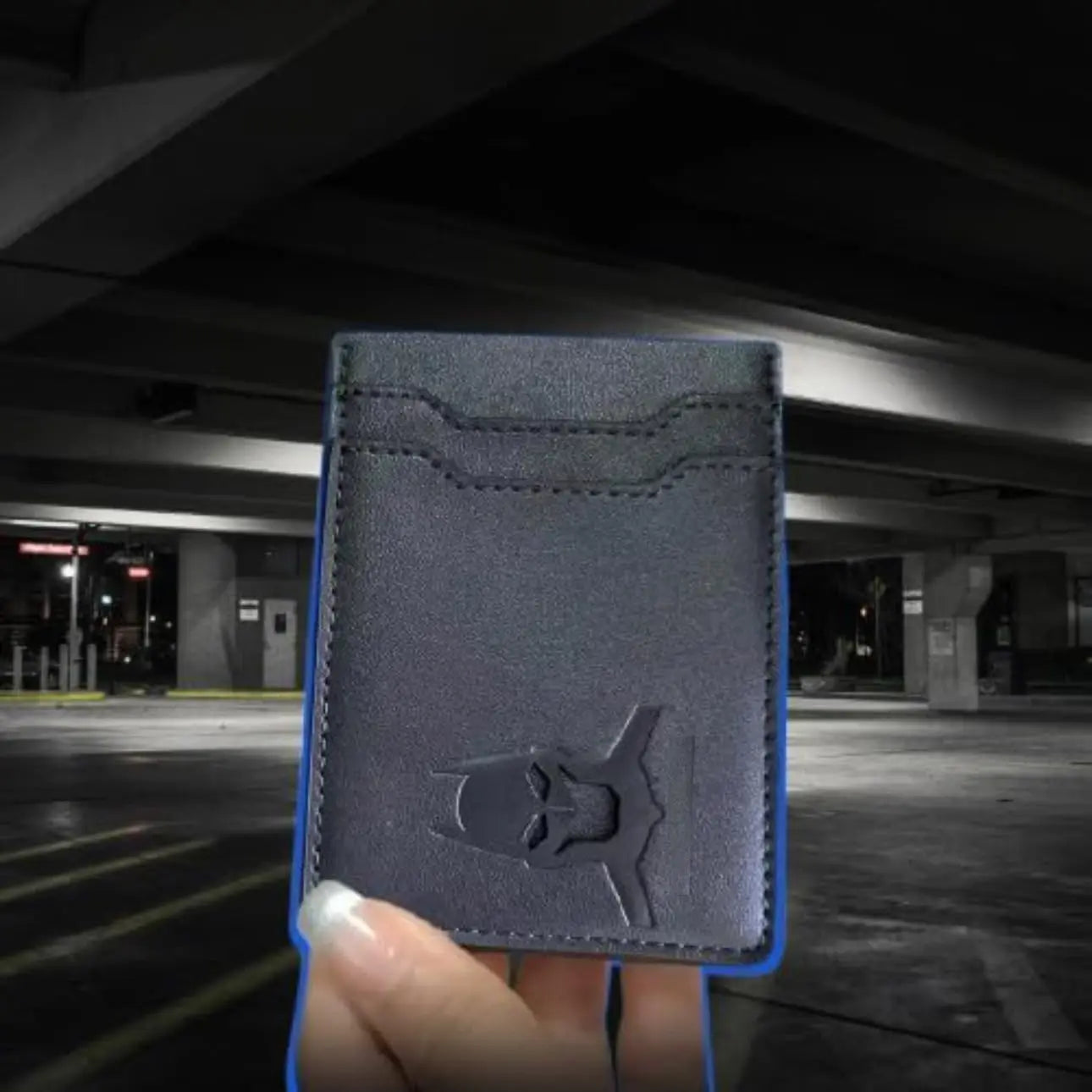 Sleek Leather Card Holder with Superhero Gift